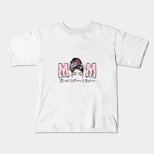 Mom Breast Cancer Warrior Kids T-Shirt